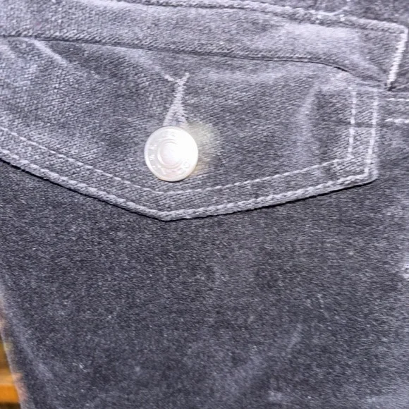 Bandolino Blu Military Jacket Womens‎ Small Black Velvet Metal Buttons Pockets - Picture 3 of 7